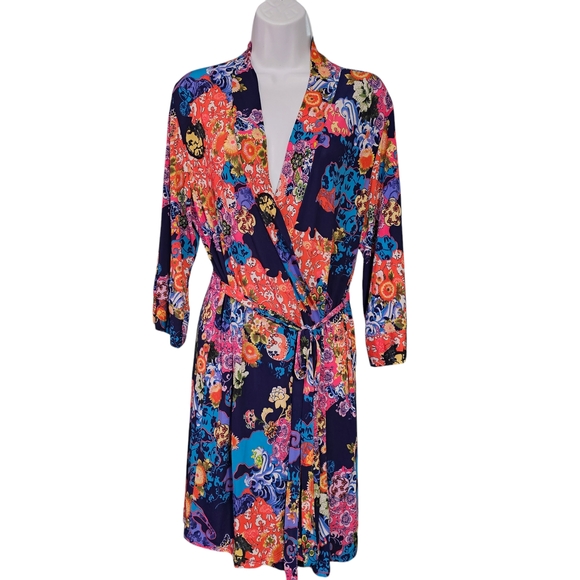 Natori Other - Josie Natori Floral Multicolor Women's Robe Size S